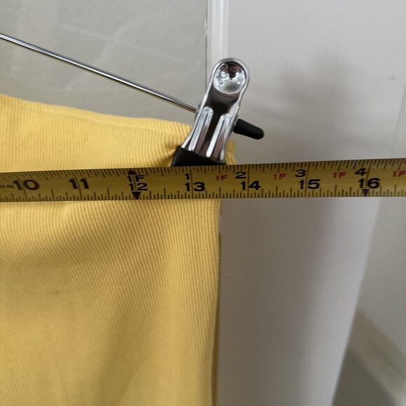 Nine West Dress Womens Large Yellow Bodycon One Shoulder Rib Knit NWOT - Picture 5 of 9